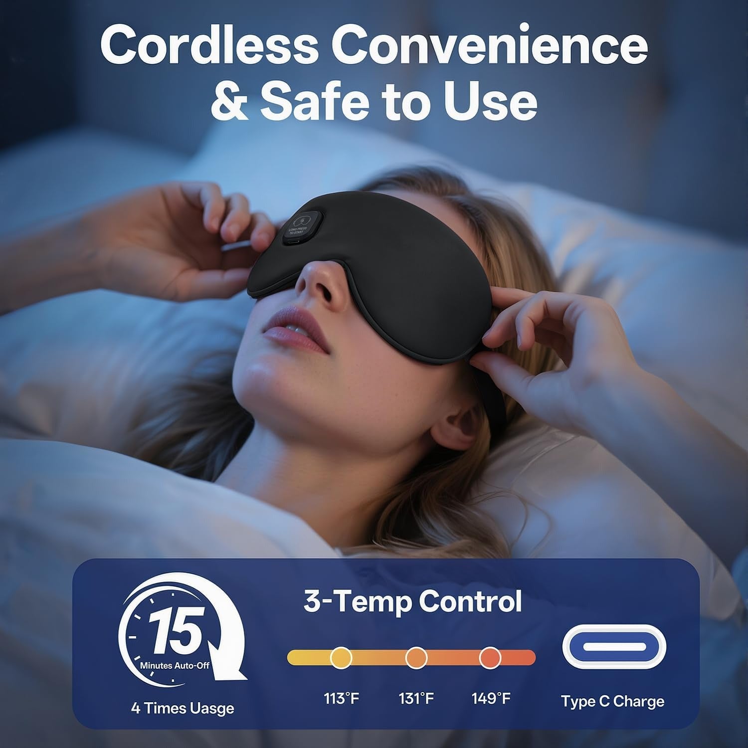 Acewin heated eye mask close-up